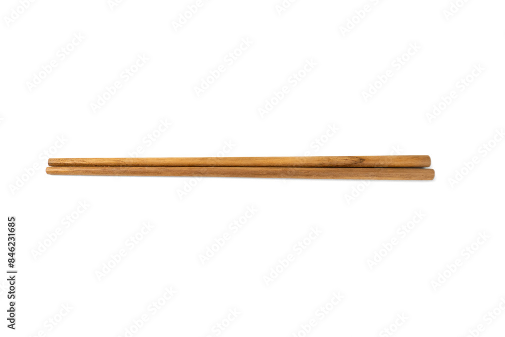 top view of wooden chopstick isolated white background top view of wooden chopstick isolated white background