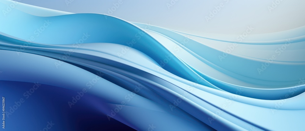Minimalist 3D abstract business background, blue tones, elegant curves Minimalist 3D abstract business background, blue tones, elegant curves
