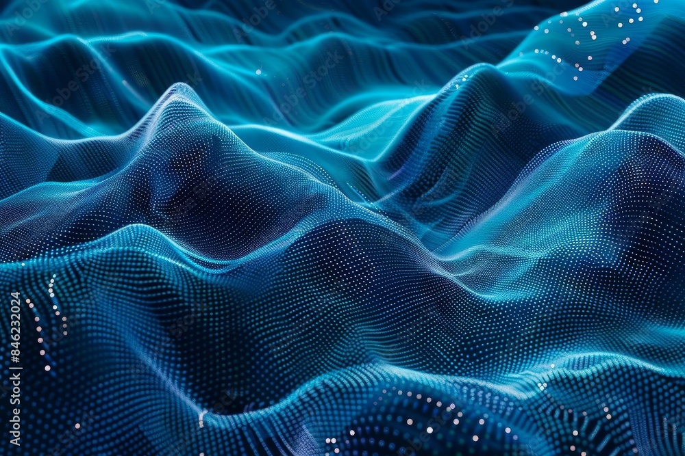 Digital blue wave pattern, Digital blue wave pattern,