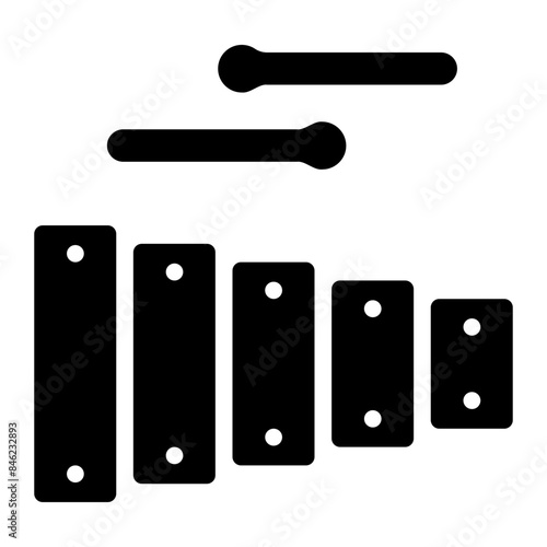 xylophone glyph icon