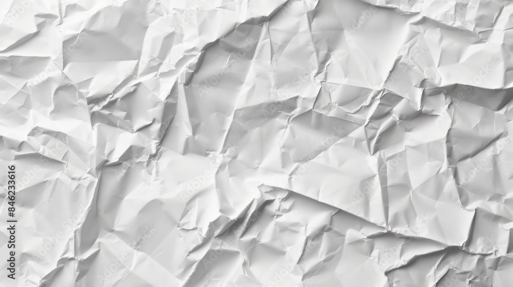 Obraz premium white crumpled paper texture generative ai
