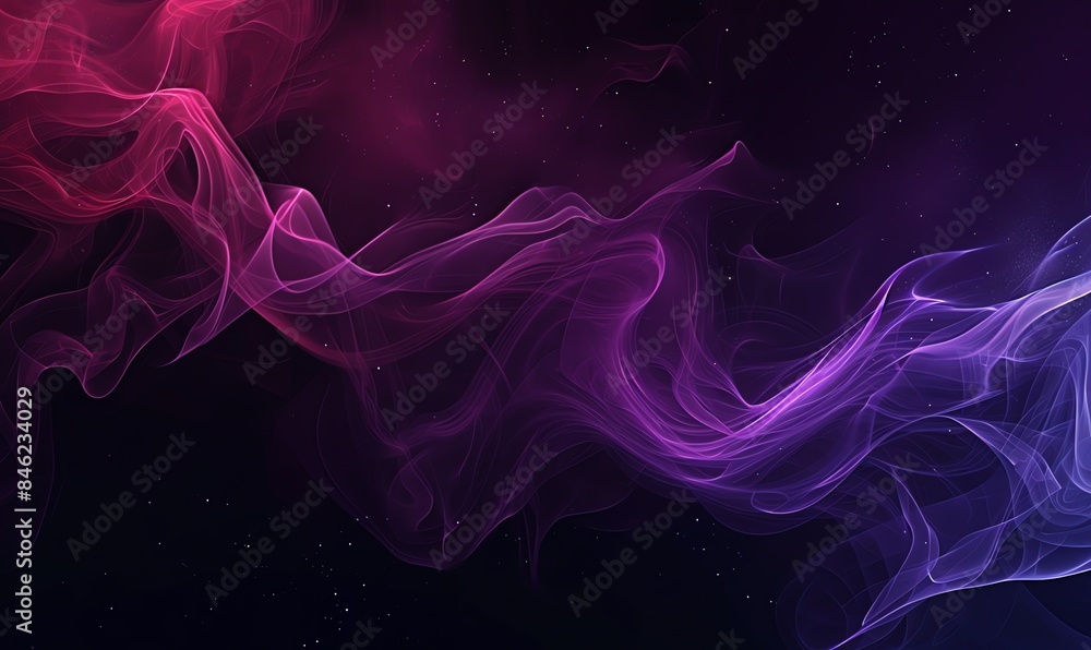 Fototapeta premium Abstract Purple and Pink Smoke Waves