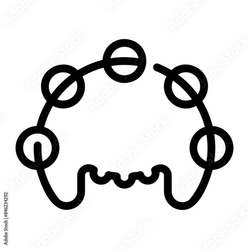 tambourine line icon