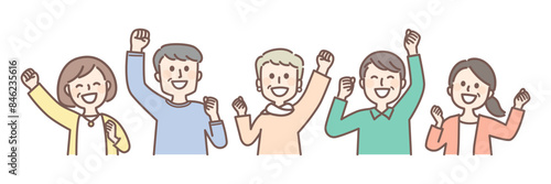 middle aged people with joy