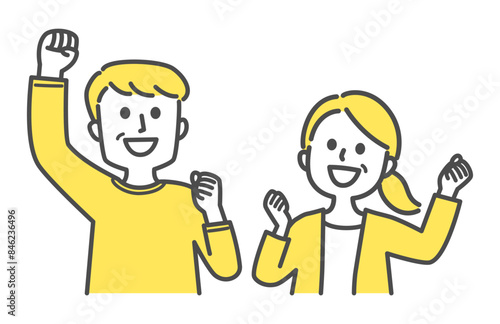 middle aged people with joy