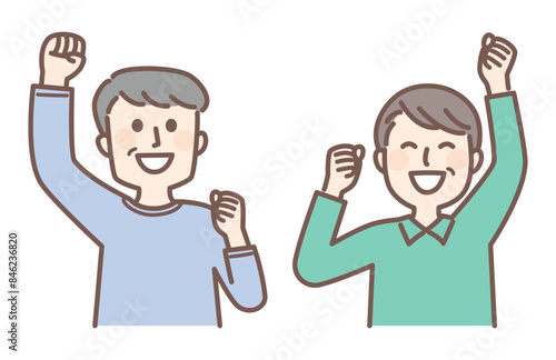 middle aged people with joy