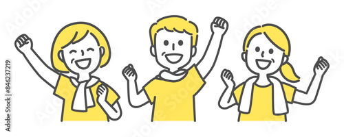 middle aged people with joy