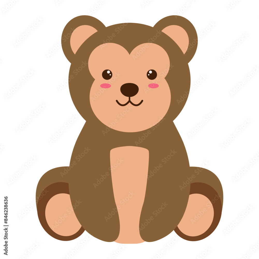 Obraz premium Cute Wildlife Diversity Character. Isolated Vector Illustration.