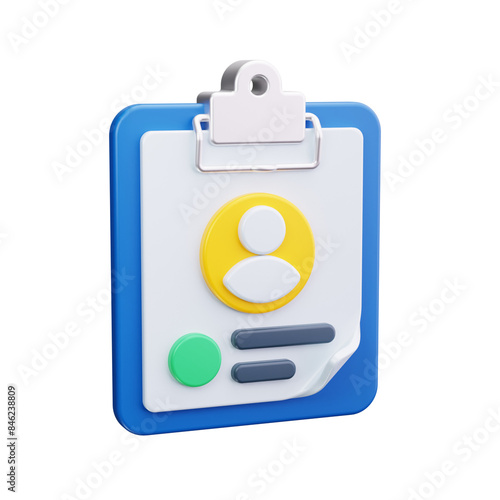 clipboard 3d render icon