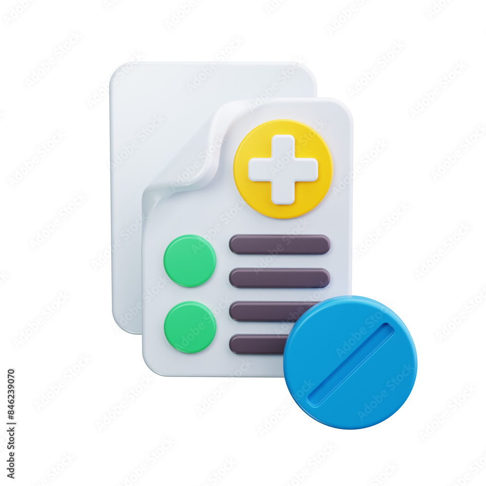 Fototapeta premium recipe 3d render icon