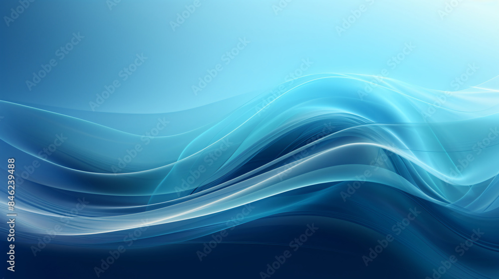 Abstract Blue Waves with Copy Space Text for Website Banner Abstract Blue Waves with Copy Space Text for Website Banner