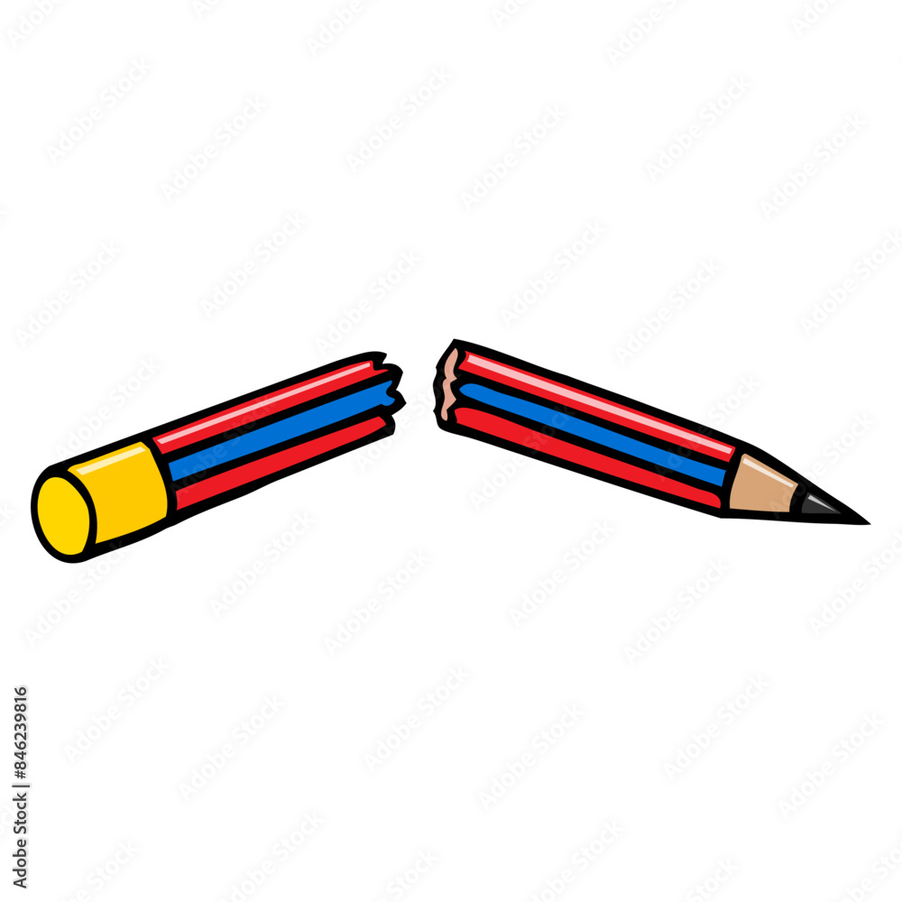 broken pencil vector illustration broken pencil vector illustration