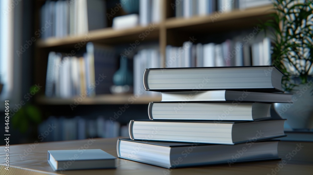 Modern books stacked on top of each other, minimalism Modern books stacked on top of each other, minimalism
