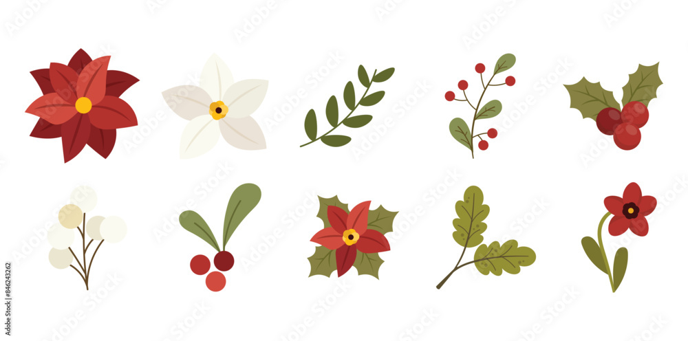 Christmas Floral Set Christmas Floral Set