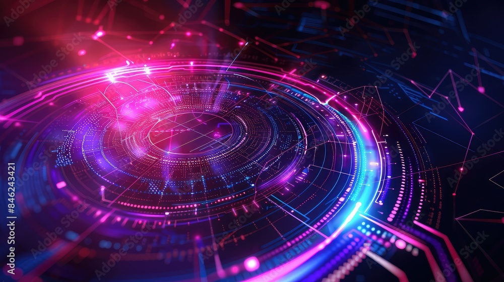 technology background and abstract digital tech circle technology background and abstract digital tech circle