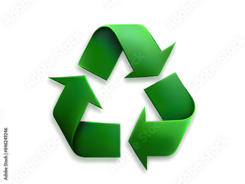 green recycle symbol icon isolated on transparent background