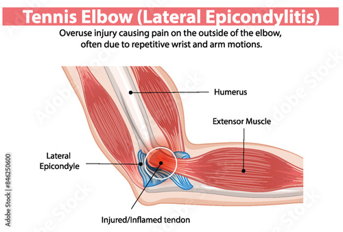 Overuse injury causing elbow pain