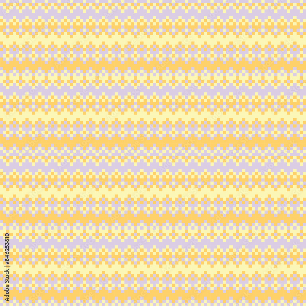 Pastels Chevron Fair Isle Seamless Pattern Design Pastels Chevron Fair Isle Seamless Pattern Design