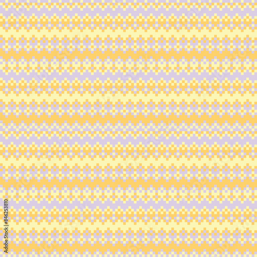 Pastels Chevron Fair Isle Seamless Pattern Design