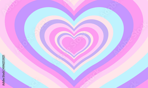 Flat design wildflower heart background