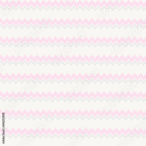 Pastels Chevron Fair Isle Seamless Pattern Design