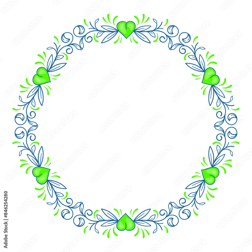 vector hand drawn flat design hearts border and frame vector hand drawn flat design hearts border and frame