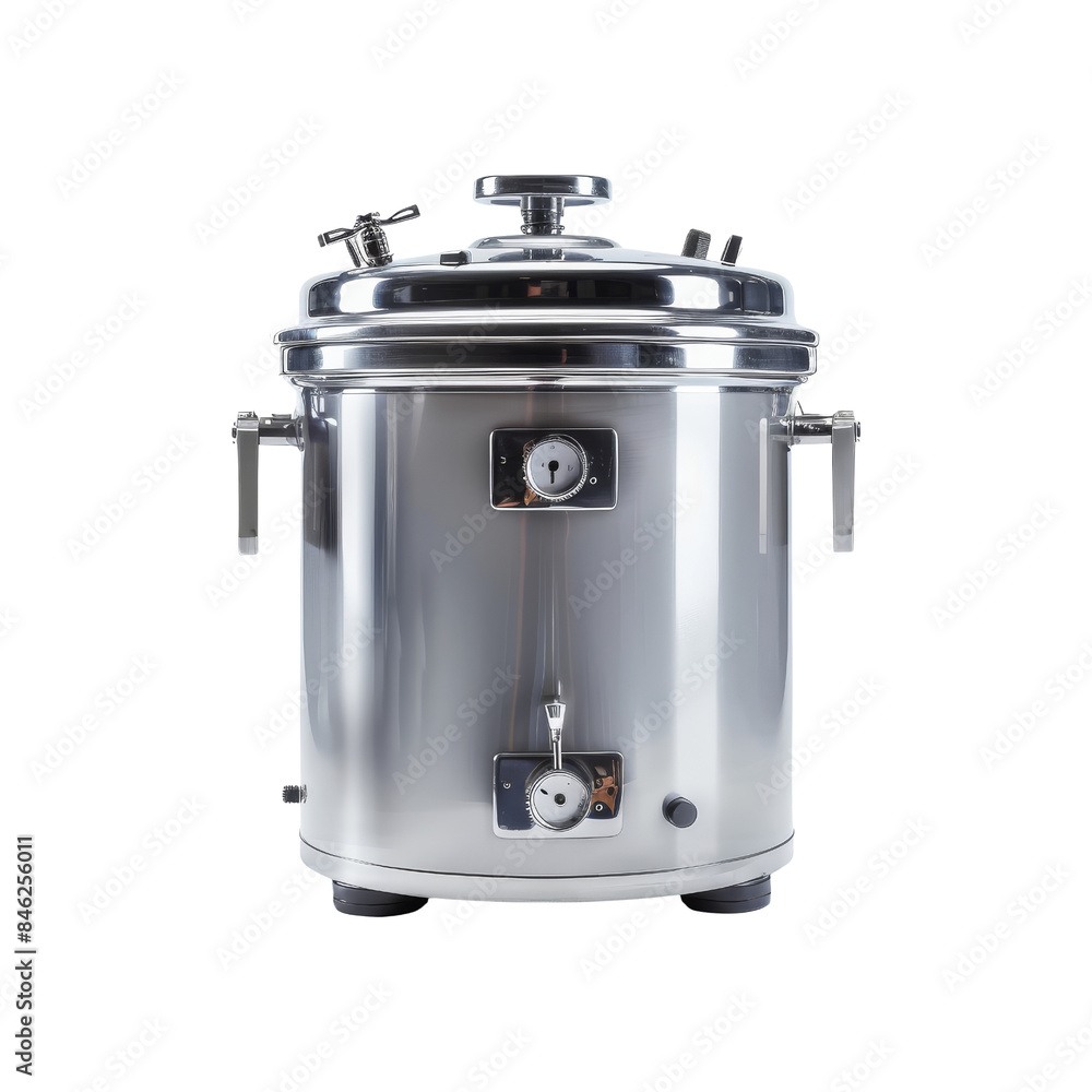 Stainless Steel Pressure Cooker with Gauge and Safety Valve Stainless Steel Pressure Cooker with Gauge and Safety Valve