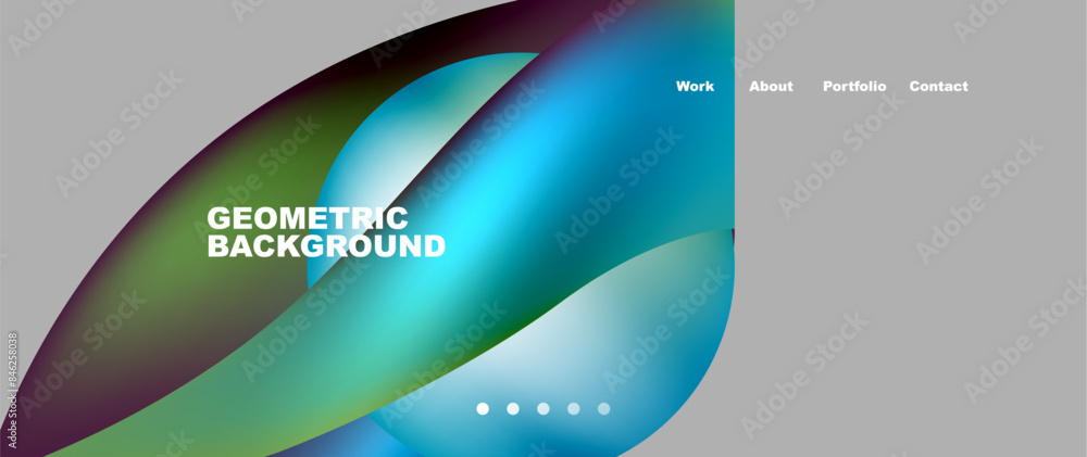 Bright multicolored geometric abstract shapes. Minimal trendy simplicity concept. Modern overlapping forms Bright multicolored geometric abstract shapes. Minimal trendy simplicity concept. Modern overlapping forms