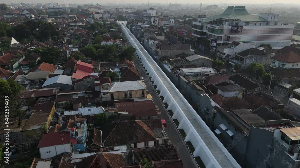 Aerial view of the new white Yogyakarta palace fort Aerial view of the new white Yogyakarta palace fort