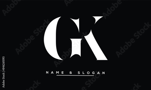 GK, KG, G, K Abstract Letters Logo Monogram