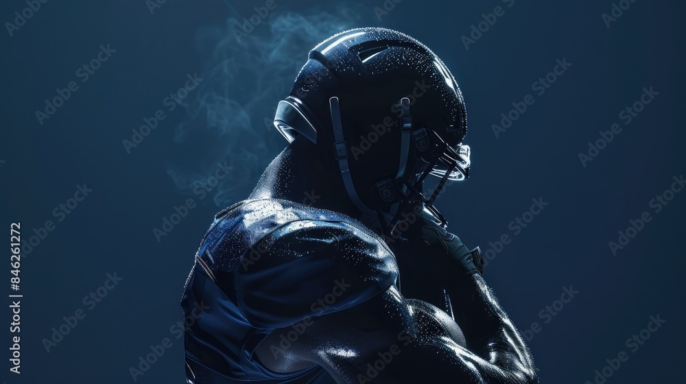 Naklejka premium American football player athlete