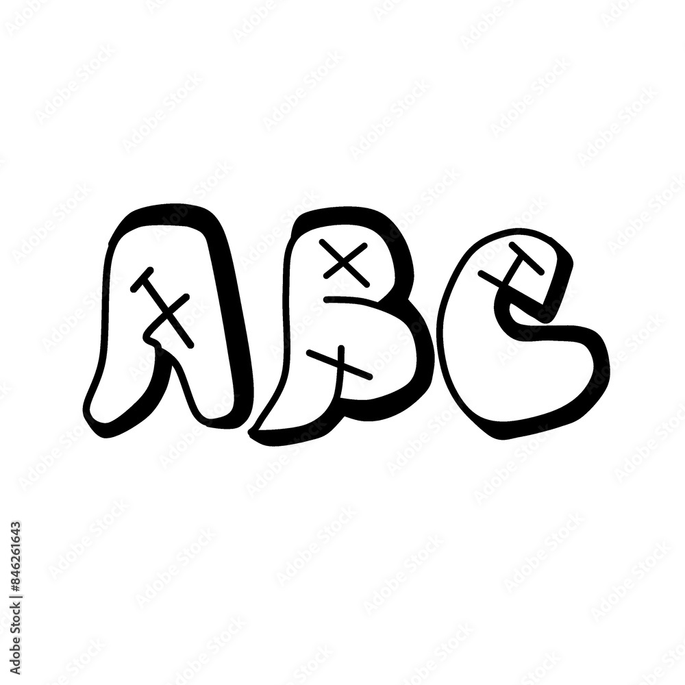 Obraz premium alphabet graffiti icon
