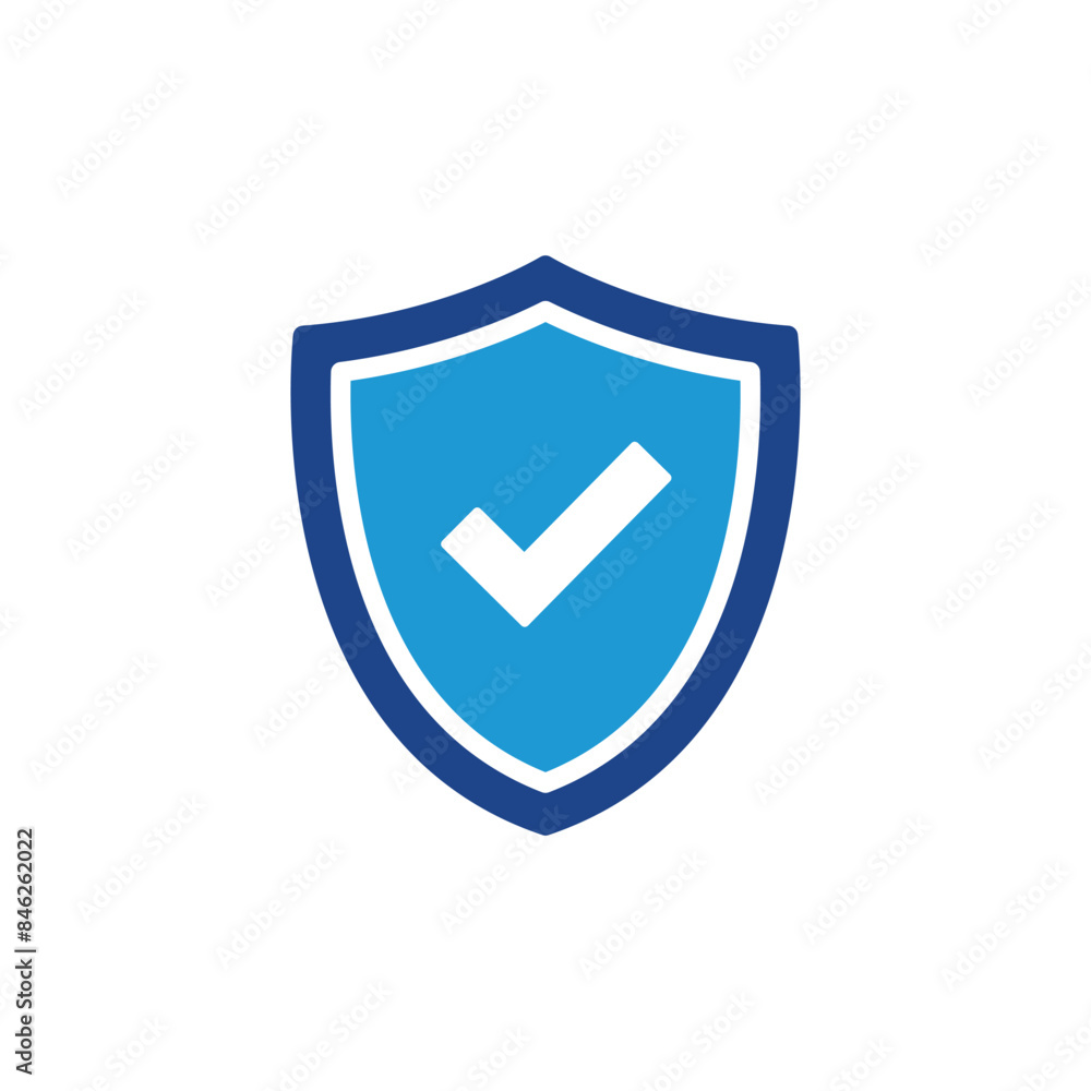 Shield with check mark icon vector Shield with check mark icon vector