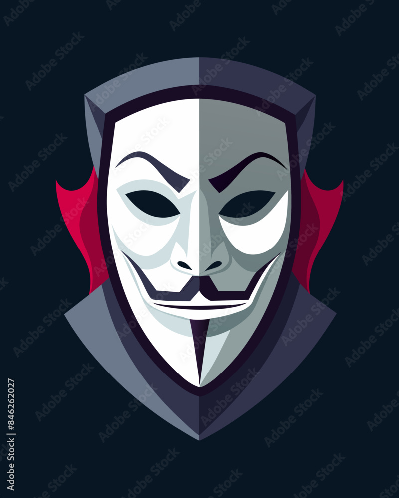 The mask is a symbol of their manipulative nature used to deceive and control those around them while keeping their true self hidden.. Vector illustration The mask is a symbol of their manipulative nature used to deceive and control those around them while keeping their true self hidden.. Vector illustration