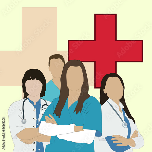 vector Nurse illustrator design 