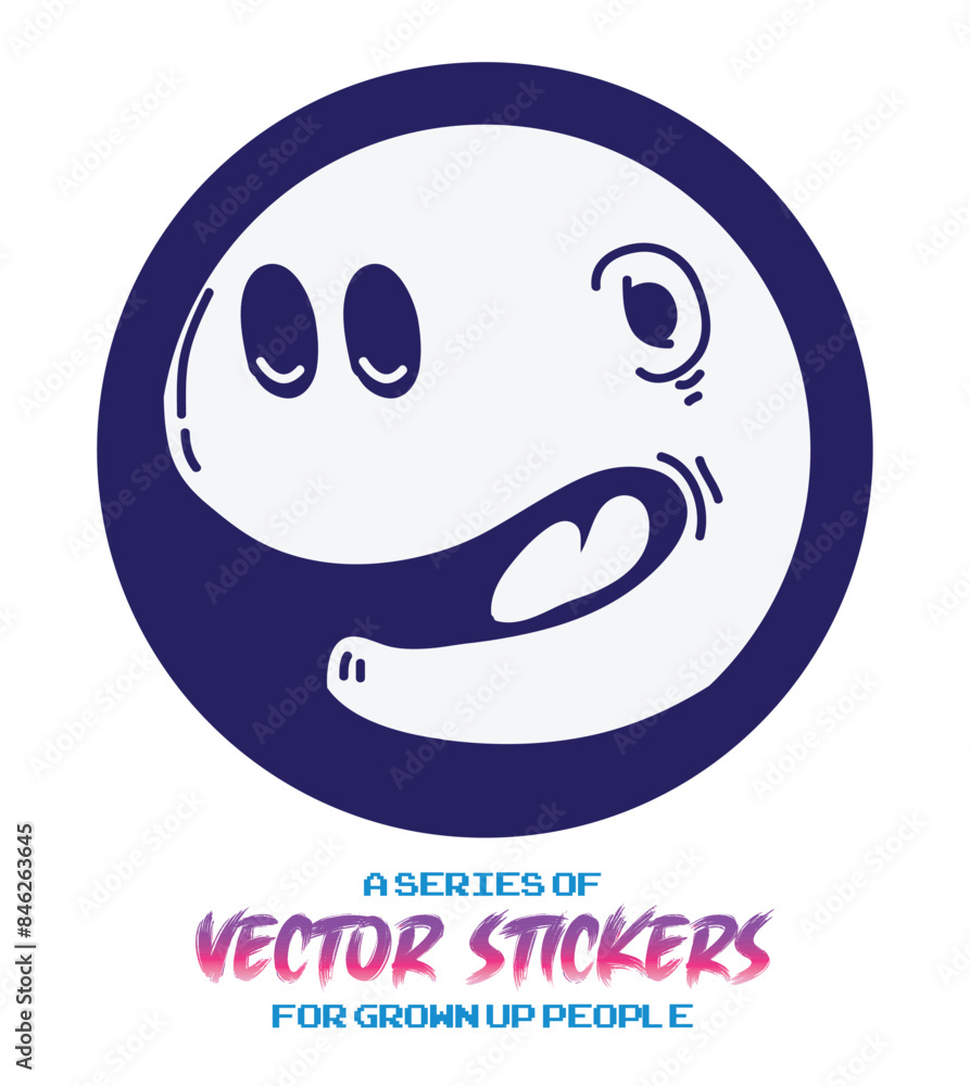 Fototapeta premium Vector sticker series for grown up people