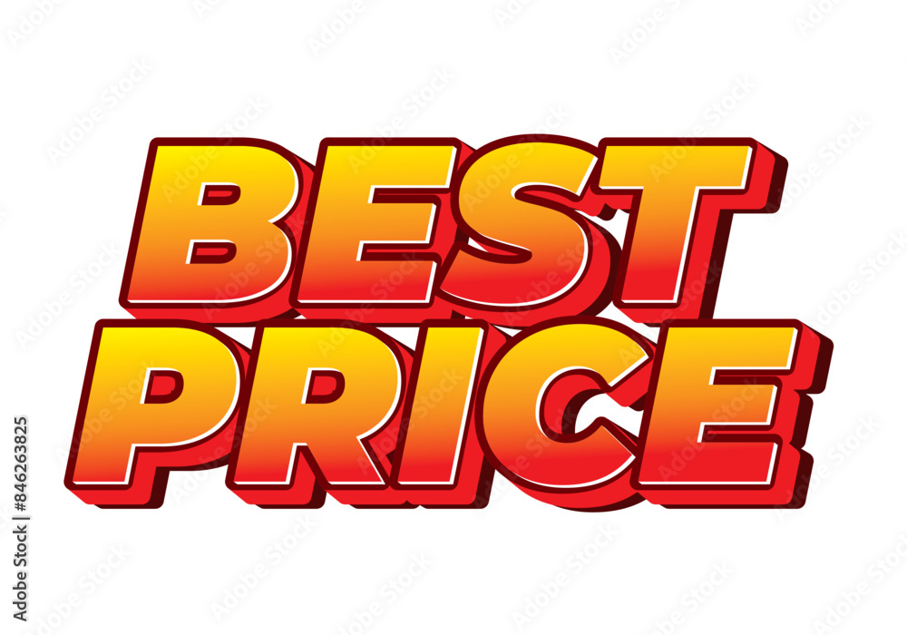 Best price. Text effect in 3D style with good colors Best price. Text effect in 3D style with good colors