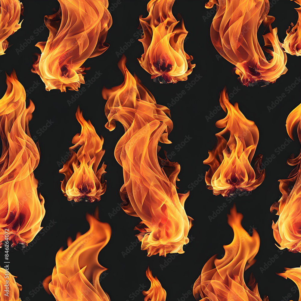 Fototapeta premium fire seamless
