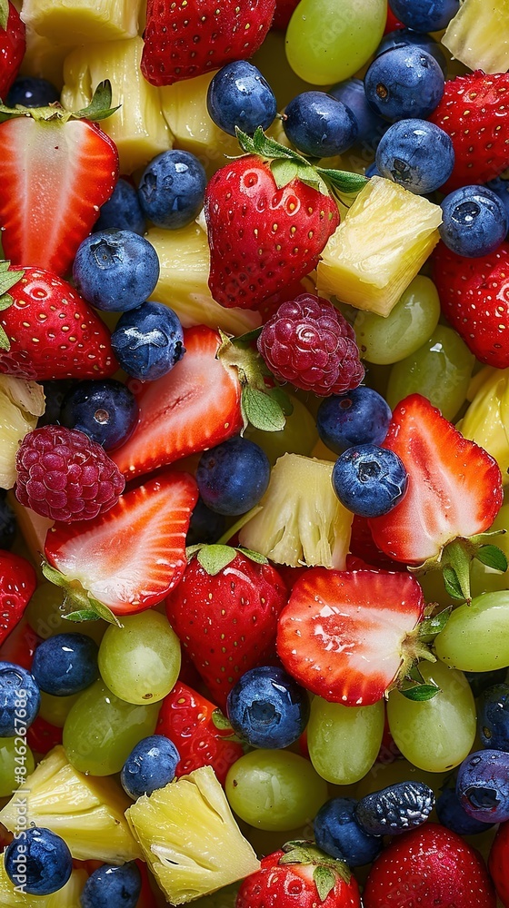 Obraz premium strawberries and blueberries