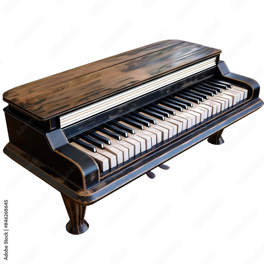 Fototapeta premium piano keys isolated on white