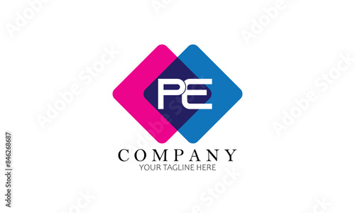 PE logo, letter logo, Branding logo, Clothing logo