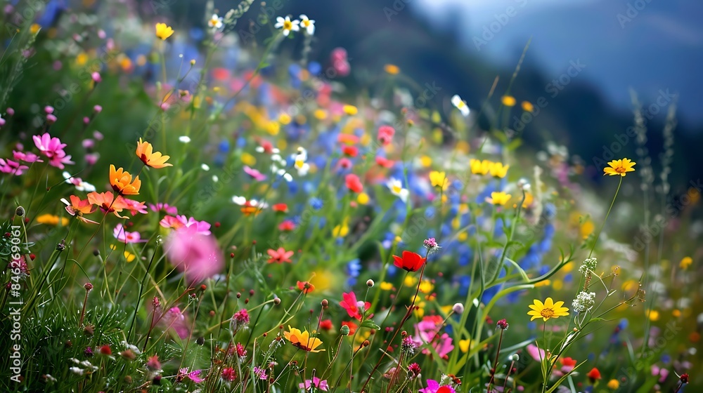 Wild flowers on the mountain Wild flowers on the mountain
