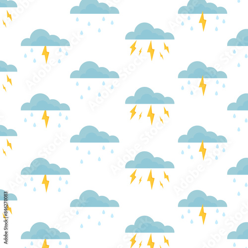 weather icon pattern rainy season illustration background printable