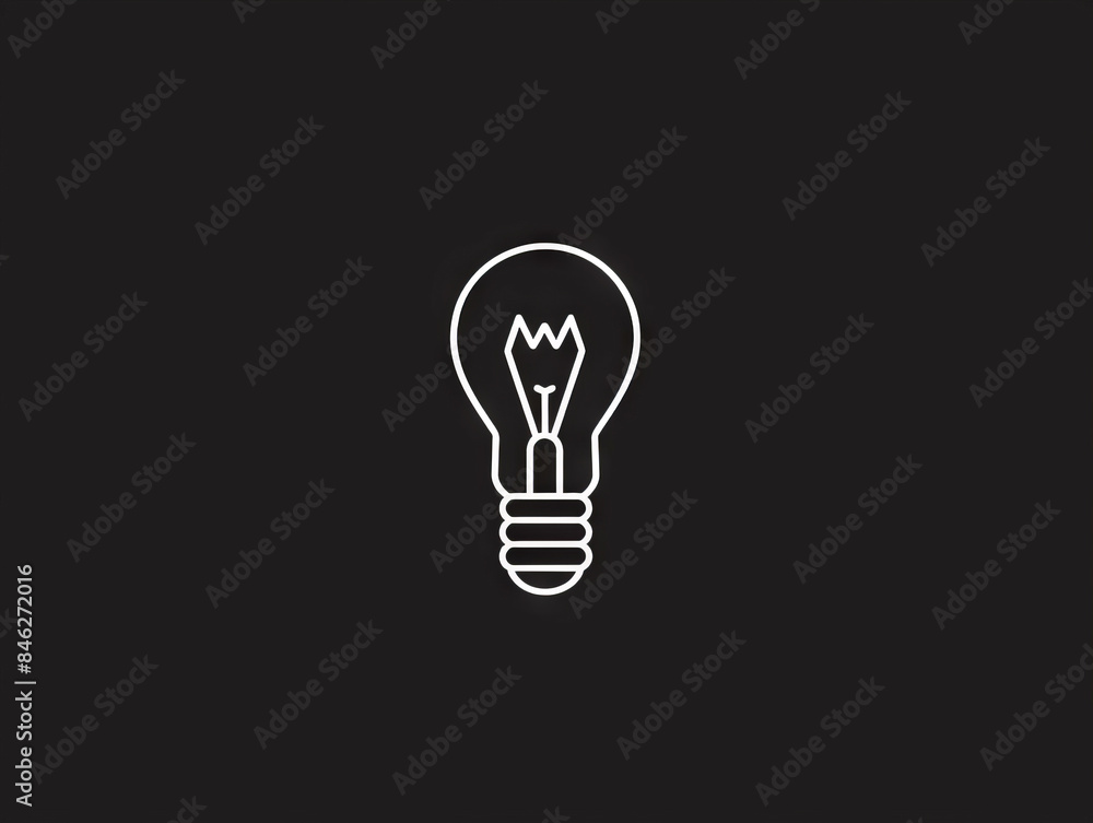 A light bulb icon on a black background. A light bulb icon on a black background.