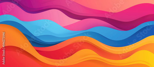 Colorful abstract background with wavy patterns and gradients for social media banners, digital marketing materials or web design