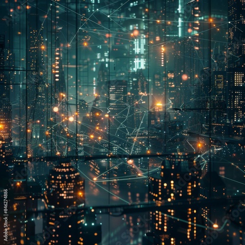 Wallpaper Mural lights of the city Torontodigital.ca