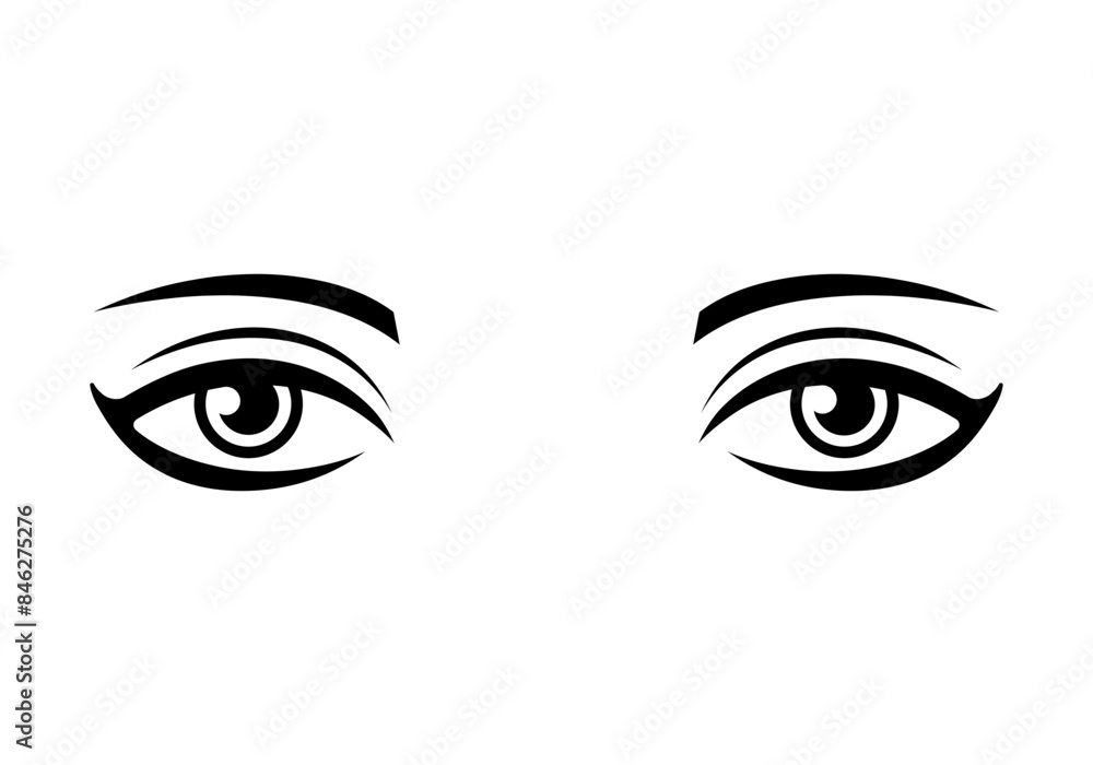 female eyes open vector illustration female eyes open vector illustration