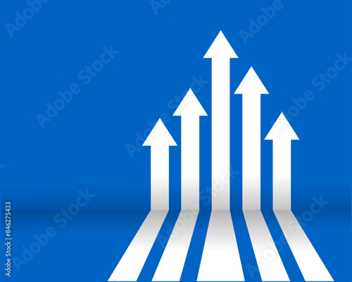Arrow target direction concept to success vector illustration