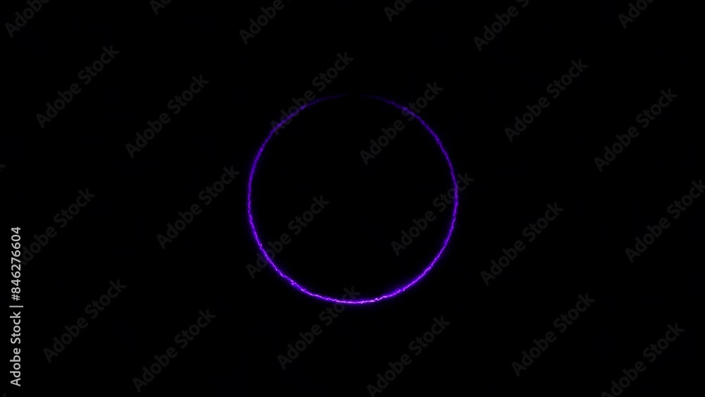 Abstract purple color glowing neon circle frame icon animation. Neon round frame, circle, ring shape, loading, empty space concept animation Abstract purple color glowing neon circle frame icon animation. Neon round frame, circle, ring shape, loading, empty space concept animation