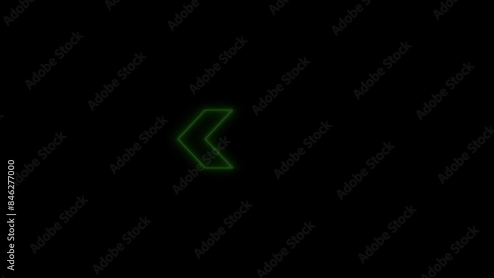 Abstract glowing neon directional arrow loading icon animation. glowing neon arrow concept Abstract glowing neon directional arrow loading icon animation. glowing neon arrow concept